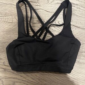 lululemon athletica Black Crisscross free to be serene Sports Bra